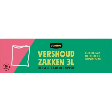 Jumbo Vershoudzakken 3 L 30 Stuks