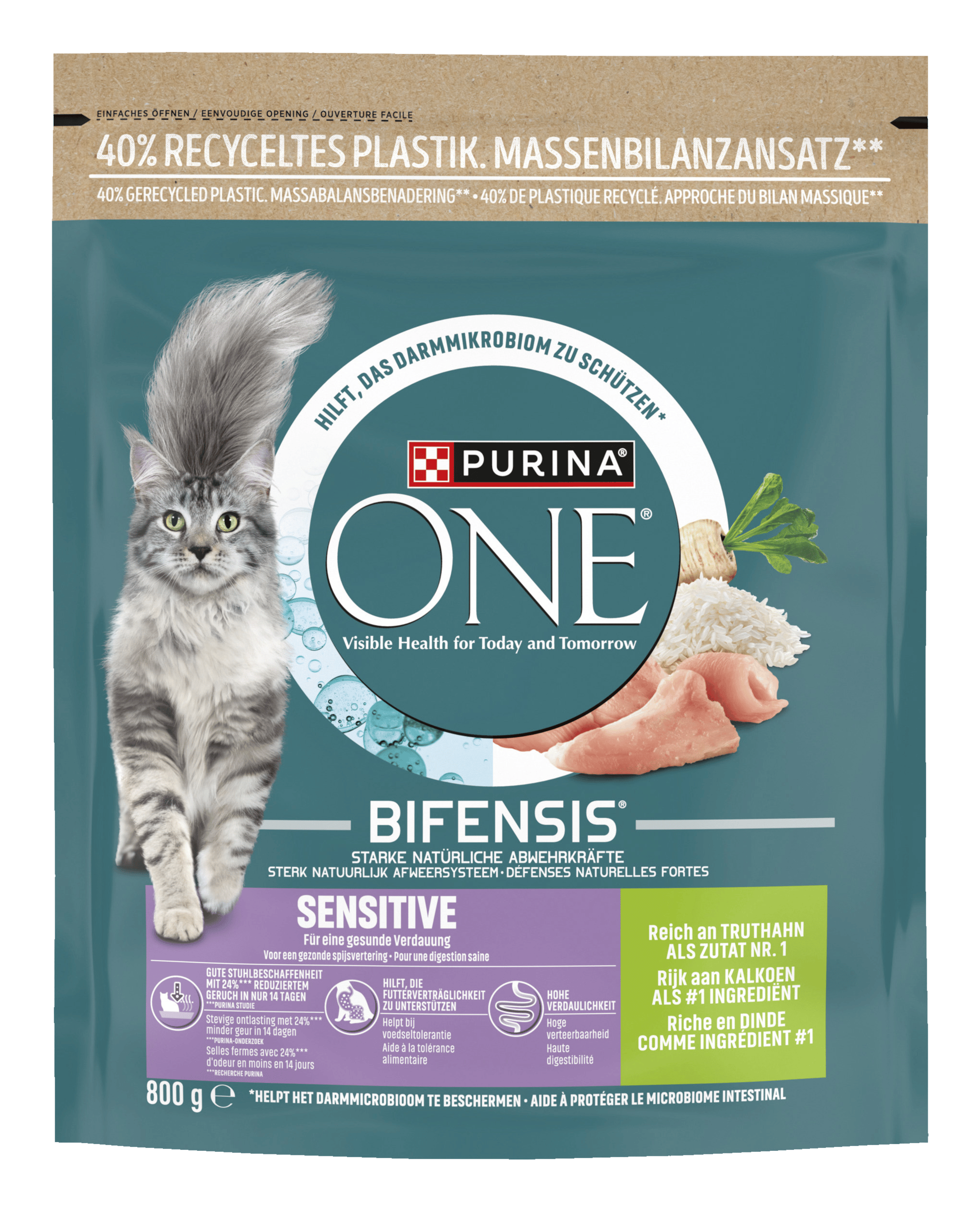 Purina One Kattenvoer sensitive kalkoen & rijst