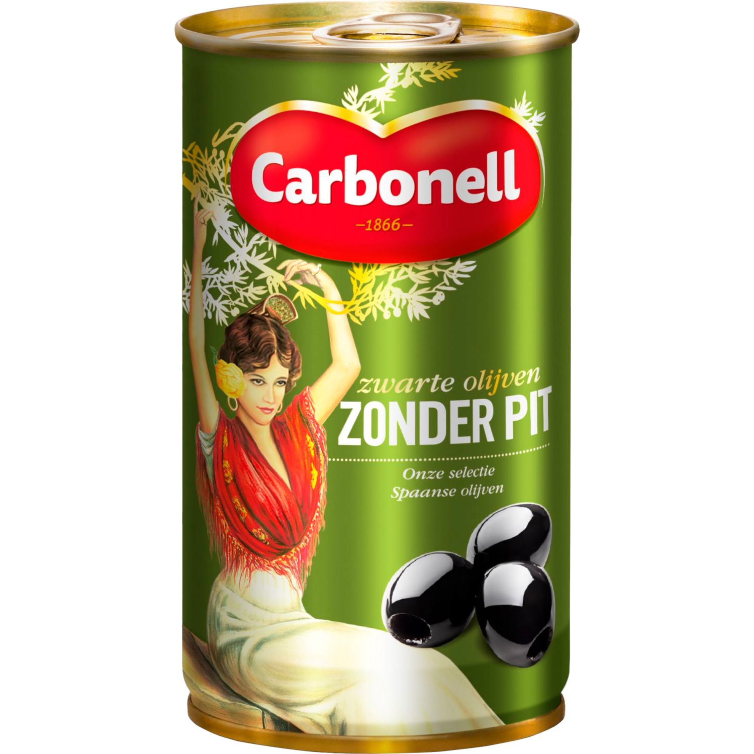 Carbonell Zwarte olijven zonder pit