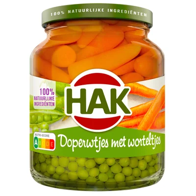 Hak Doperwtjes met worteltjes extra fijn