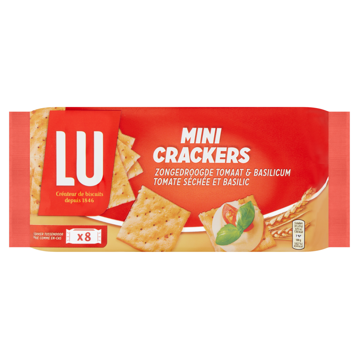 Lu Minicrackers tomaat & basilicum