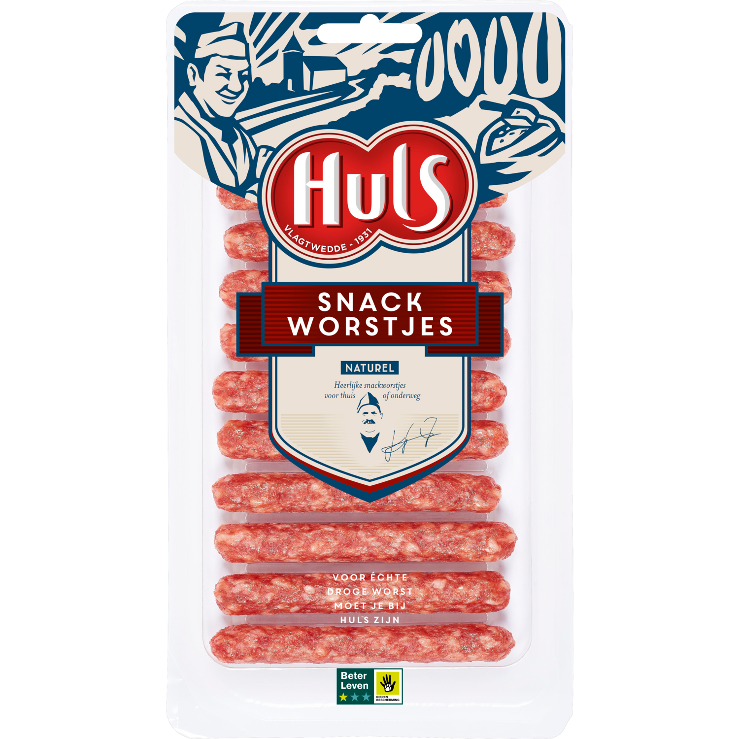 Huls Snackworstjes naturel