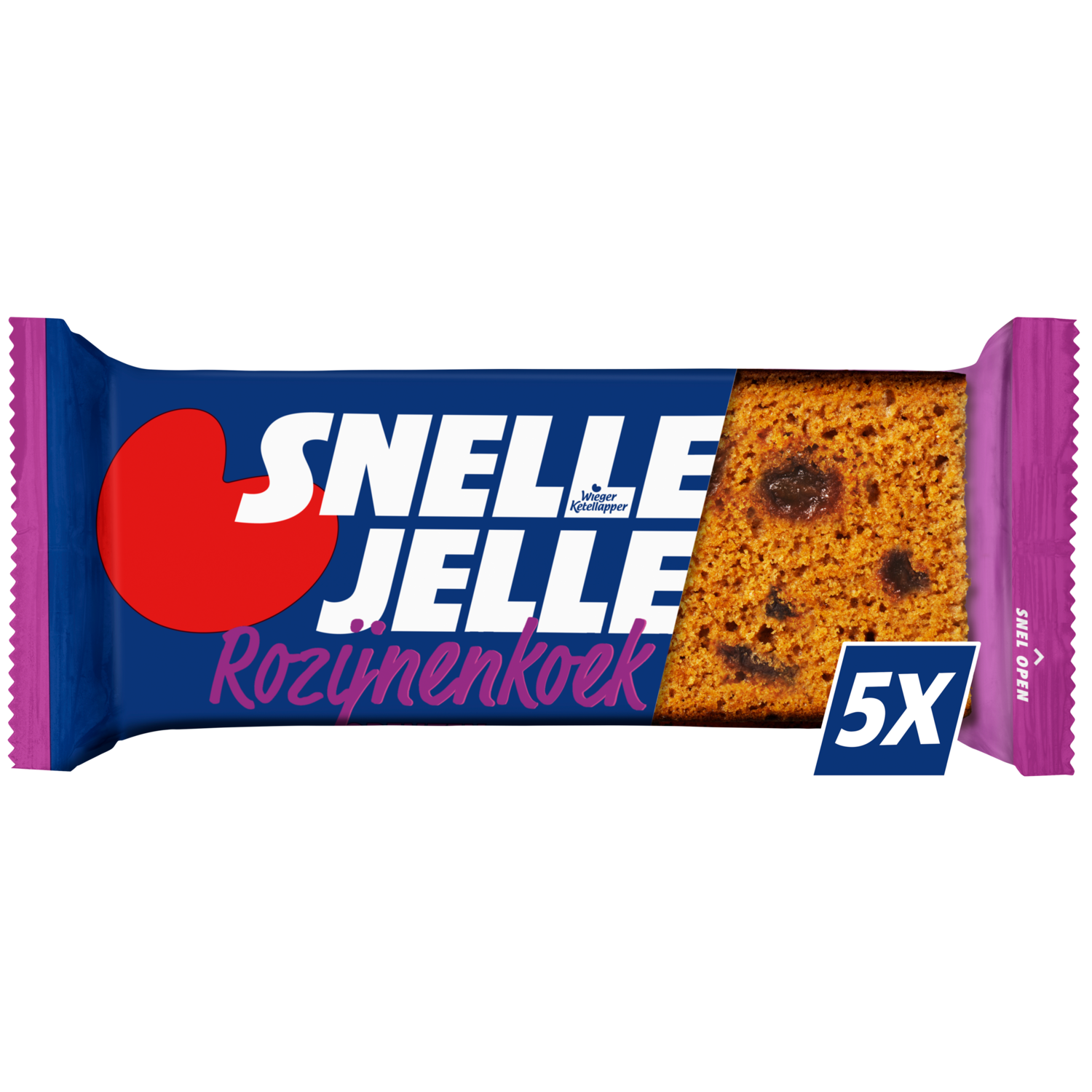 Snelle Jelle Ontbijtkoek rozijnen 5 stuks