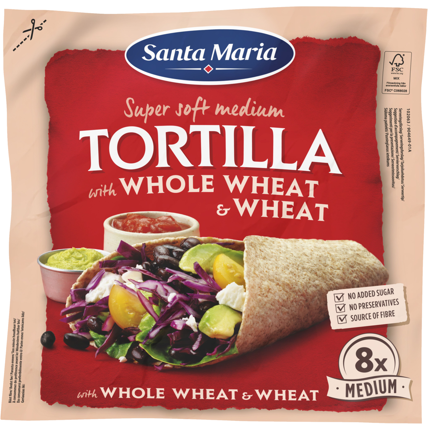 Santa Maria Tortilla whole wheat 8 stuks