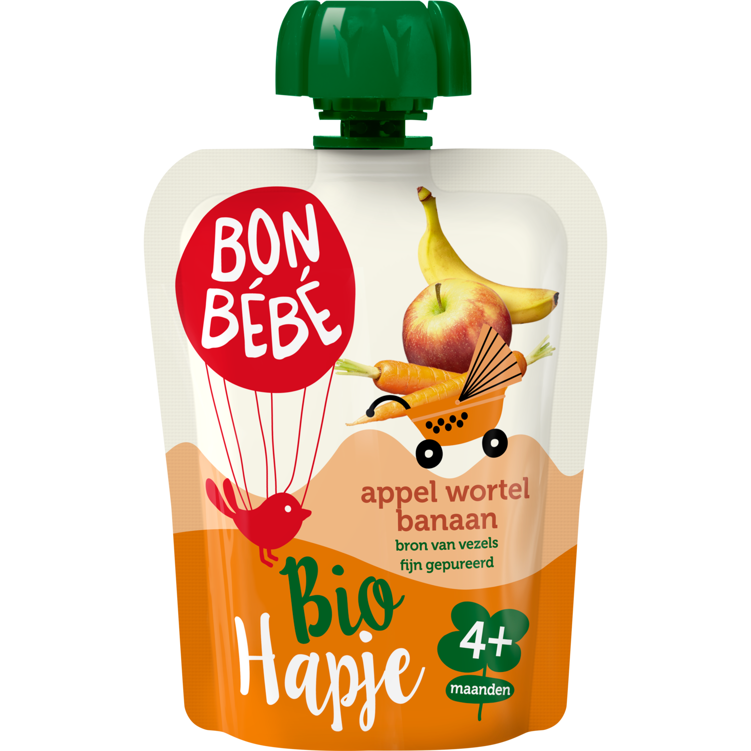 Bonbébé Biohapje 6+ maanden appel-wortel-banaan
