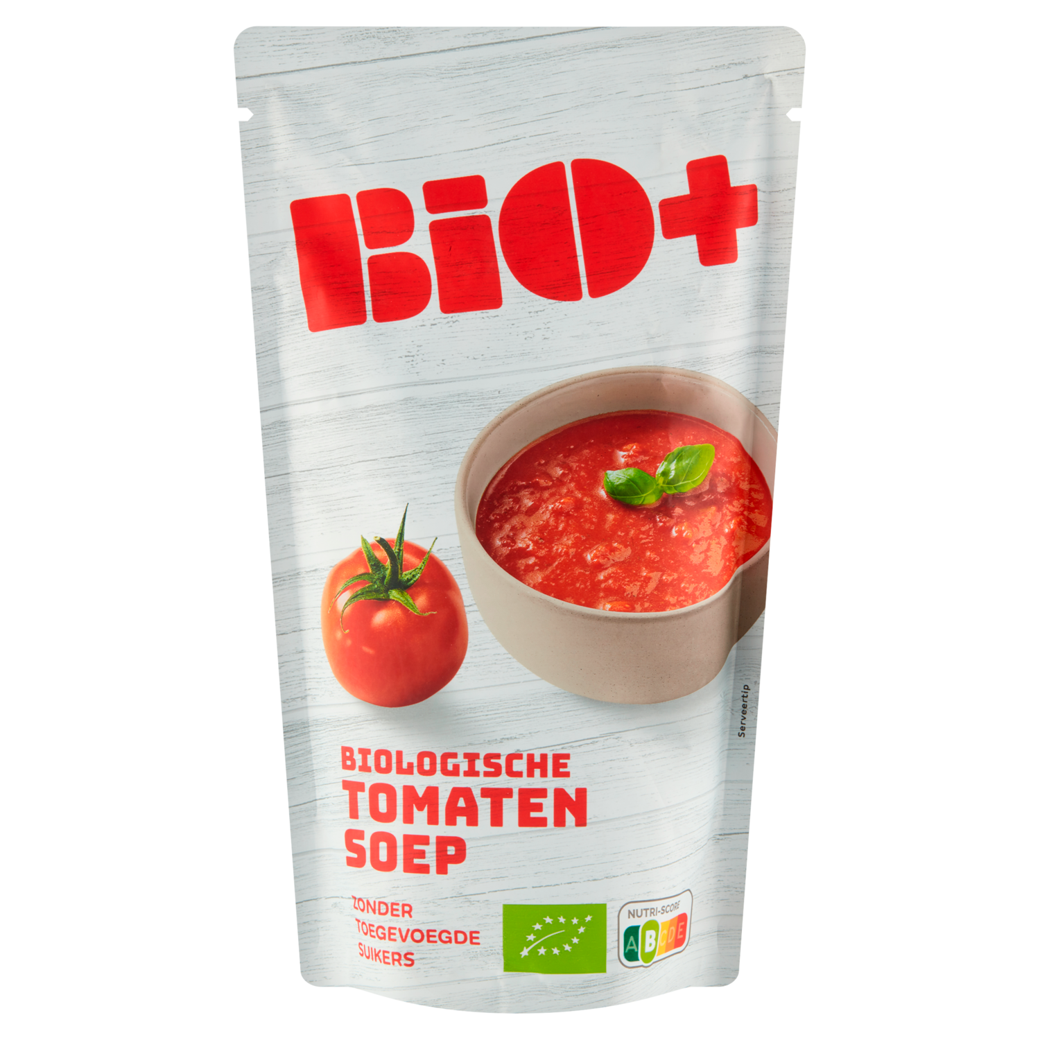 Bio+ Soep in zak tomaat