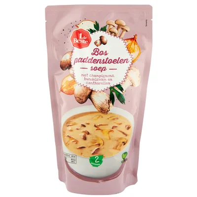 1 de Beste Soep in zak bospaddenstoelen