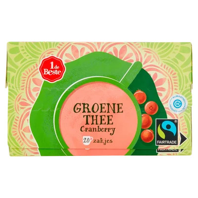 1 de Beste Groene thee cranberry kop