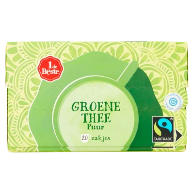 1 de Beste Groene thee puur kop 20 zakjes
