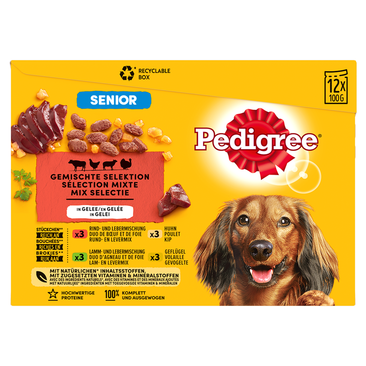 Pedigree Hondenvoer senior in gelei 12 stuks