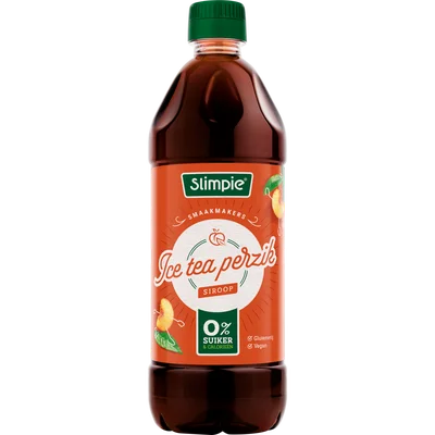 Slimpie Limonadesiroop ice tea peach 0%
