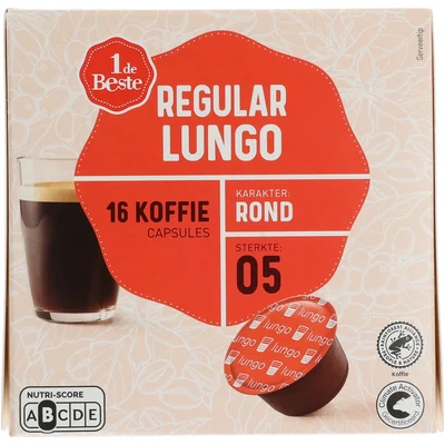1 de Beste Koffiecups regular lungo sterkte 5