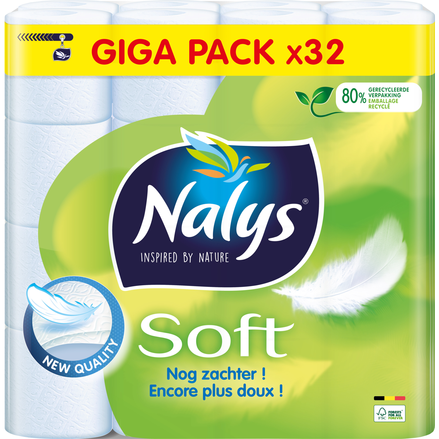 Nalys Toiletpapier 32 rollen soft 2 laags