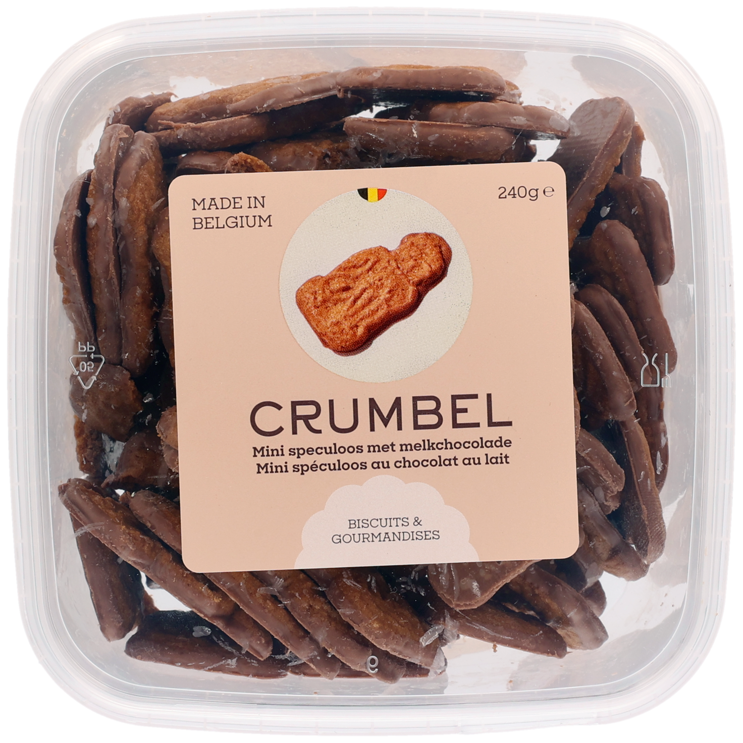 Crumbel Mini speculoos met melkchocola