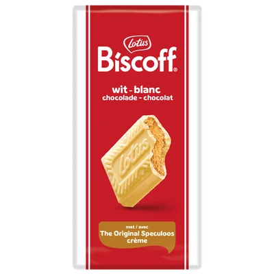 Lotus Chocoladereep wit met speculooscreme