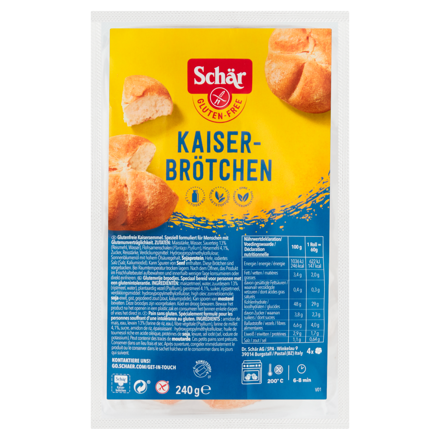 Schär Kaiserbrötchen glutenvrij