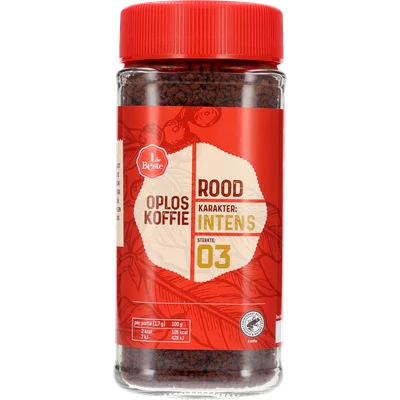1 de Beste Oploskoffie rood