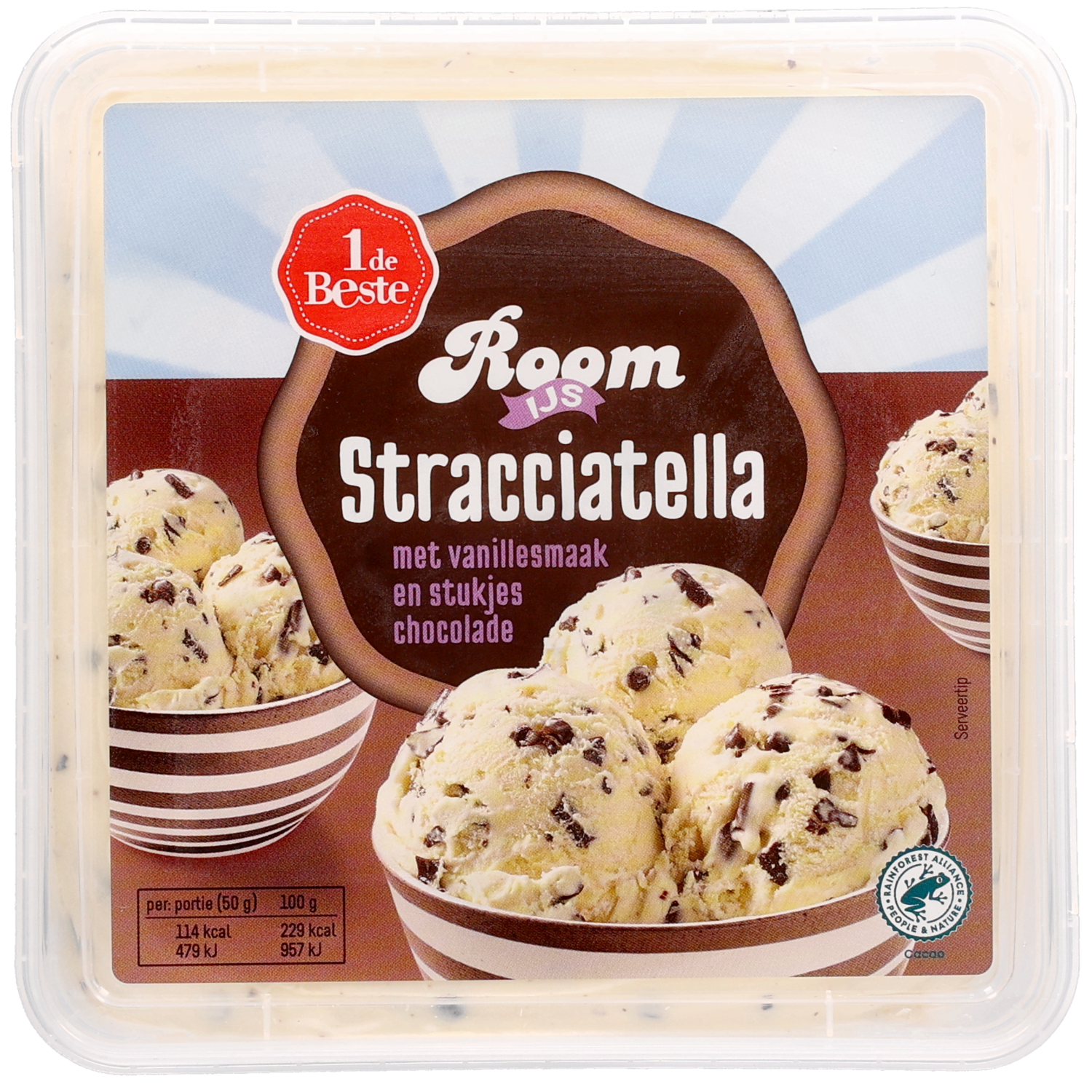 1 de Beste Roomijs stracciatella