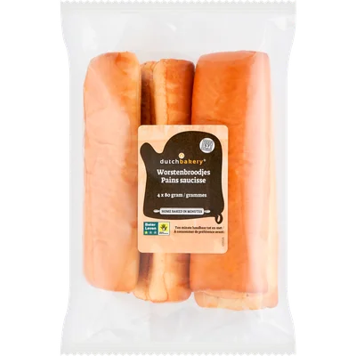 Dutch Bakery Verse worstenbroodjes 4 stuks