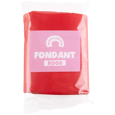 Bakken en versieren Rolfondant rood