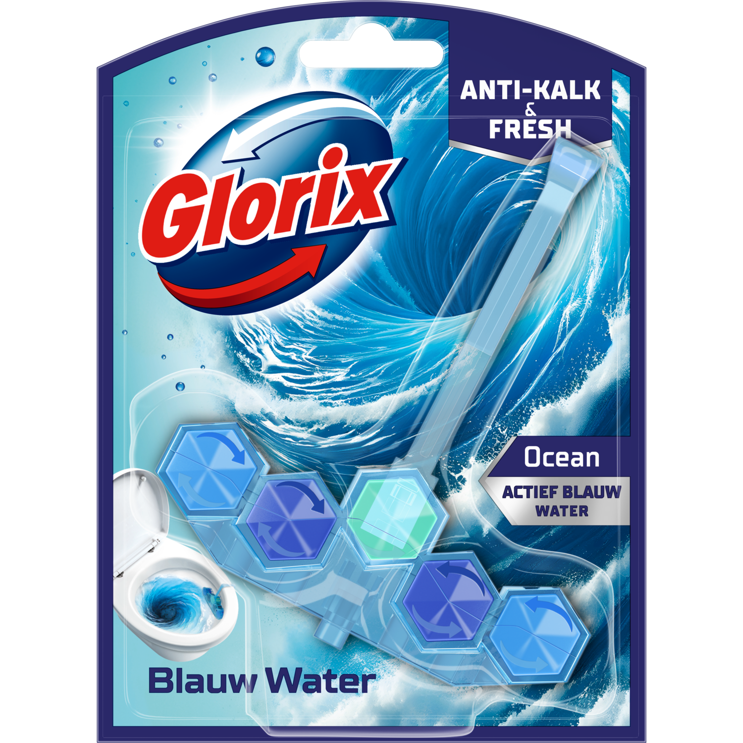 Glorix Toiletblok blauw water
