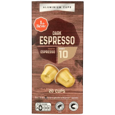 1 de Beste Koffiecups espresso dark