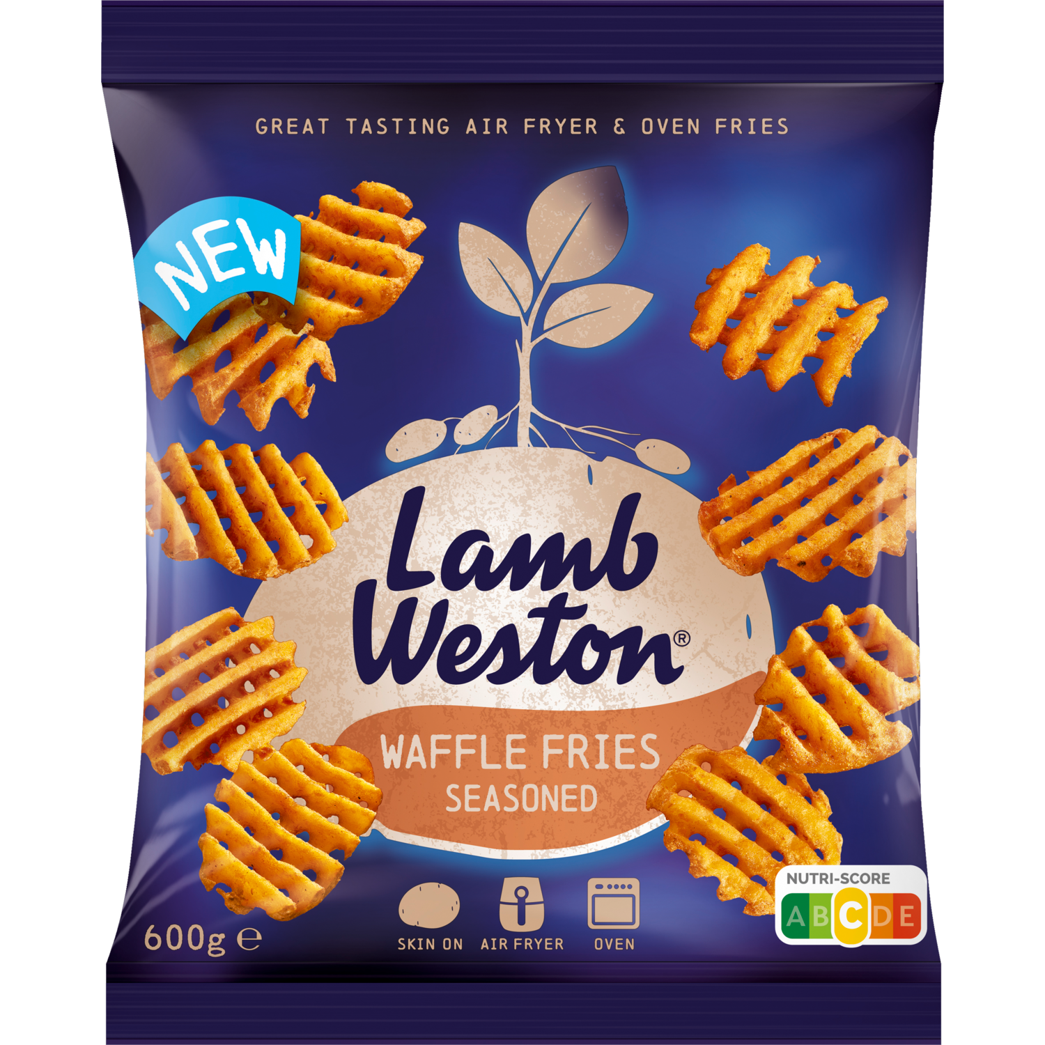 Lamb Weston Waffle fries seasoned
