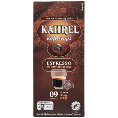 Kahrel Koffiecups espresso sterkte 9