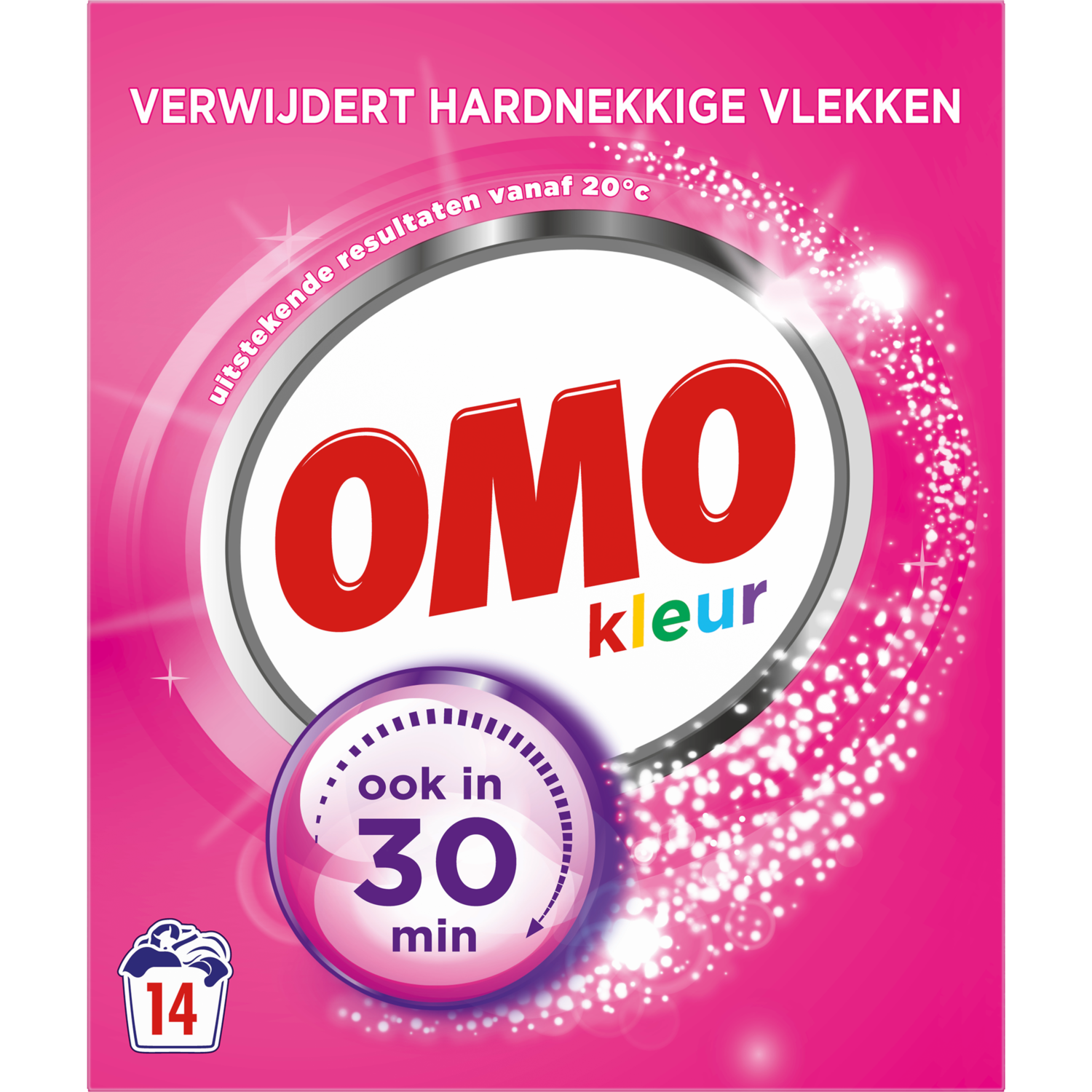 Omo Poeder wasmiddel stralende kleuren 14 wasbeurten