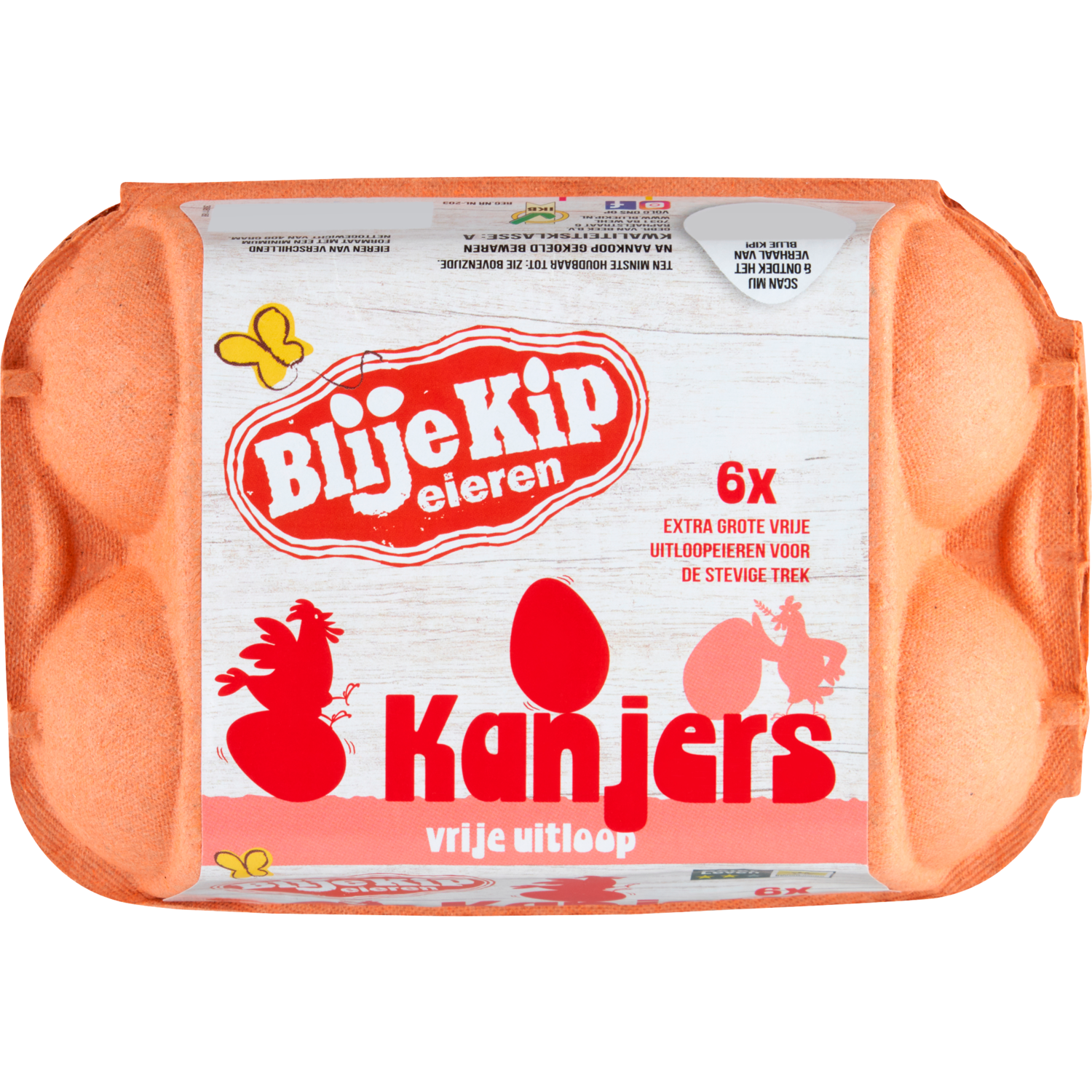 BLIJE KIP Vrije uitloop eieren bruin l-xl