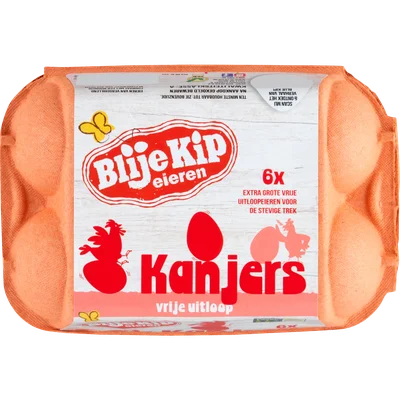 BLIJE KIP Vrije uitloop eieren bruin l-xl