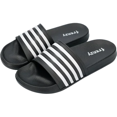 Badslippers mt 42-47 zwart/navy