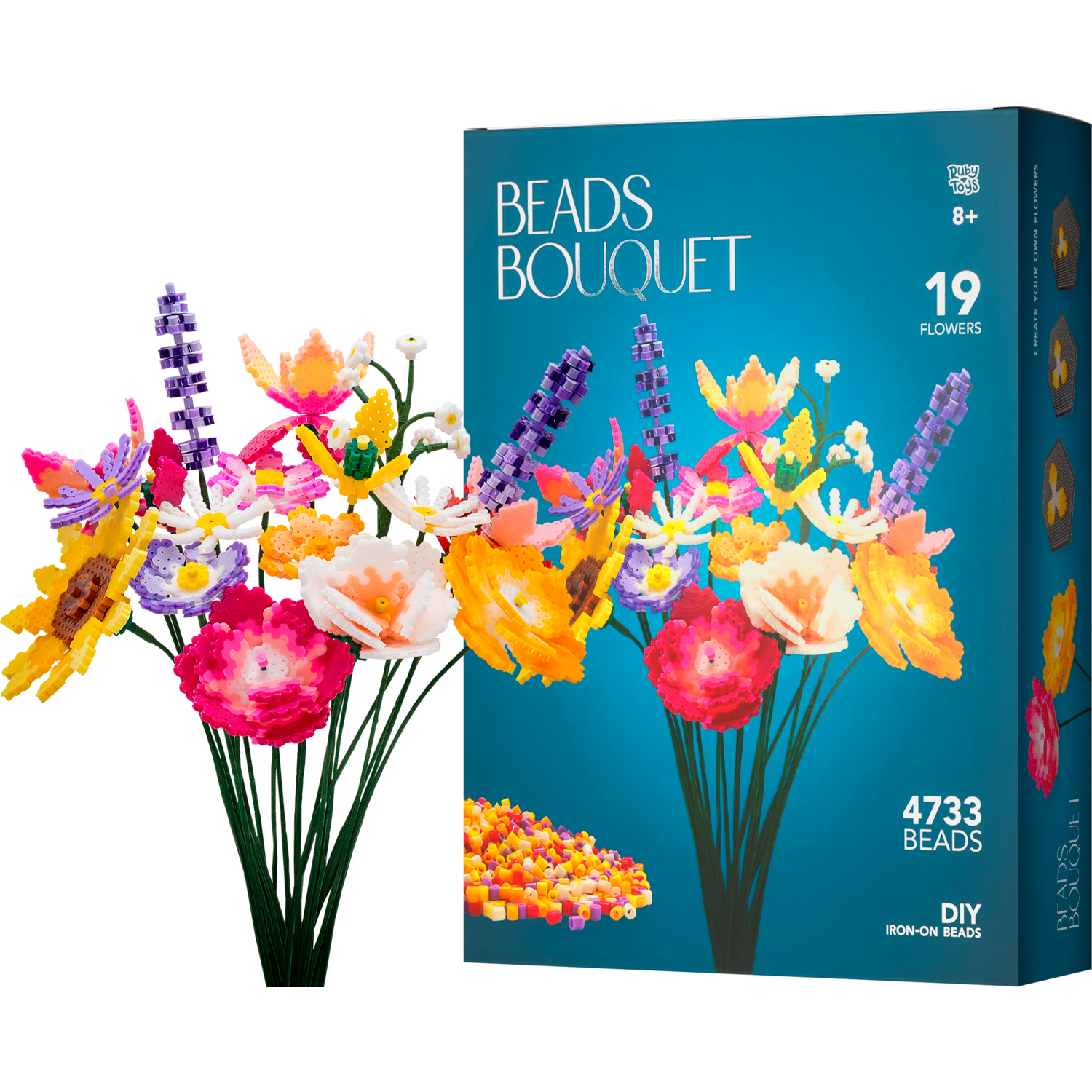 Strijkkralen boeket 19 stelen