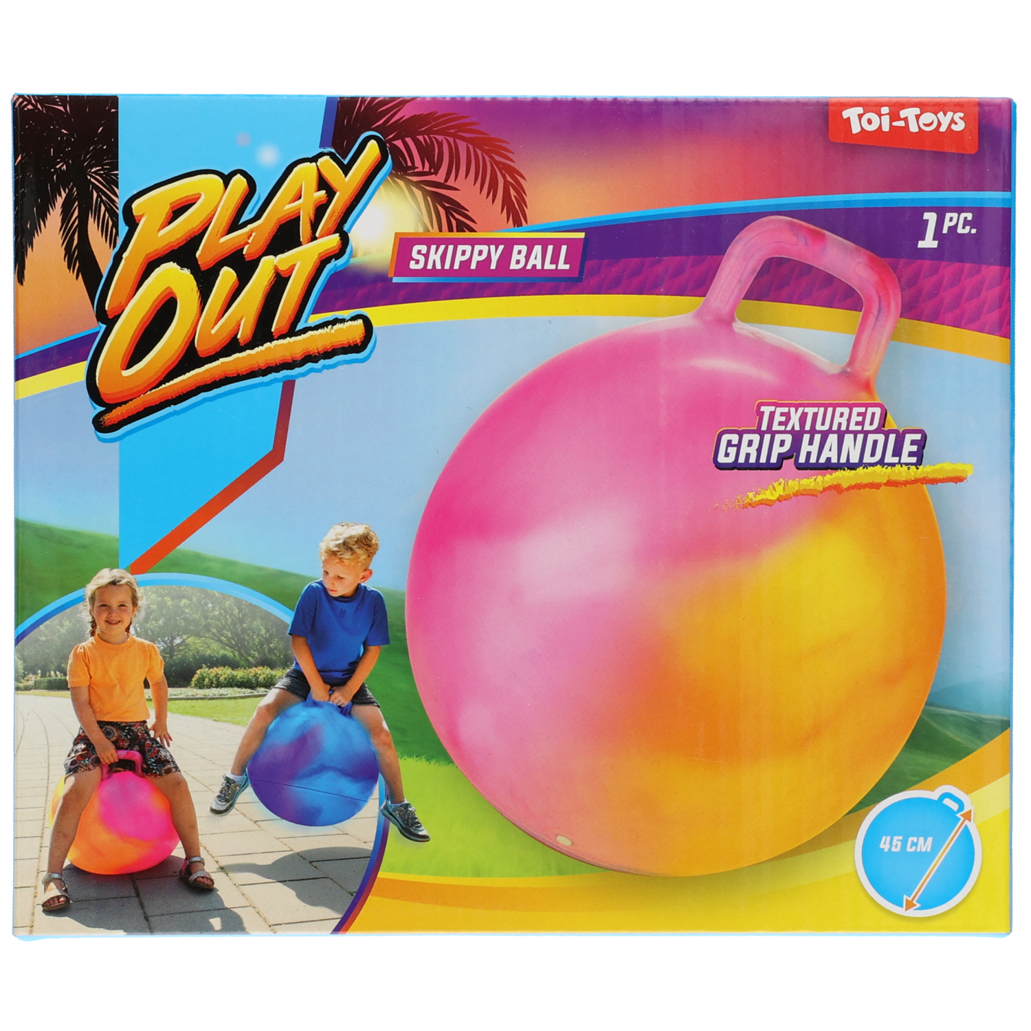 Skippybal marble 45cm 4assorti