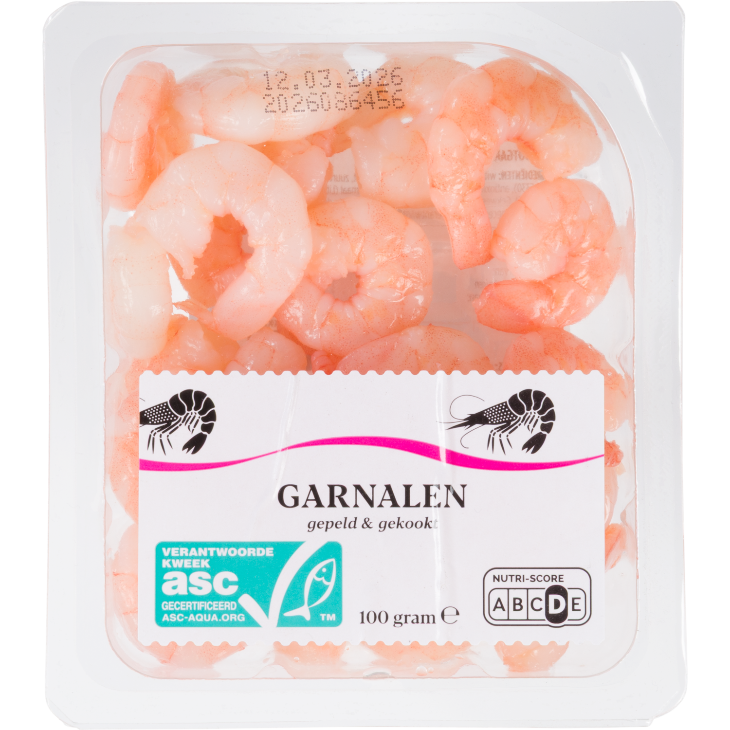 Garnalen gekookt en gepeld