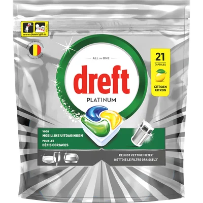 Dreft Vaatwastabletten platinum lemon 21st