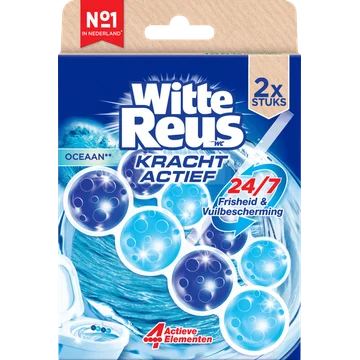 Witte Reus toiletblok Kracht Actief Oceaan 2 x 50g