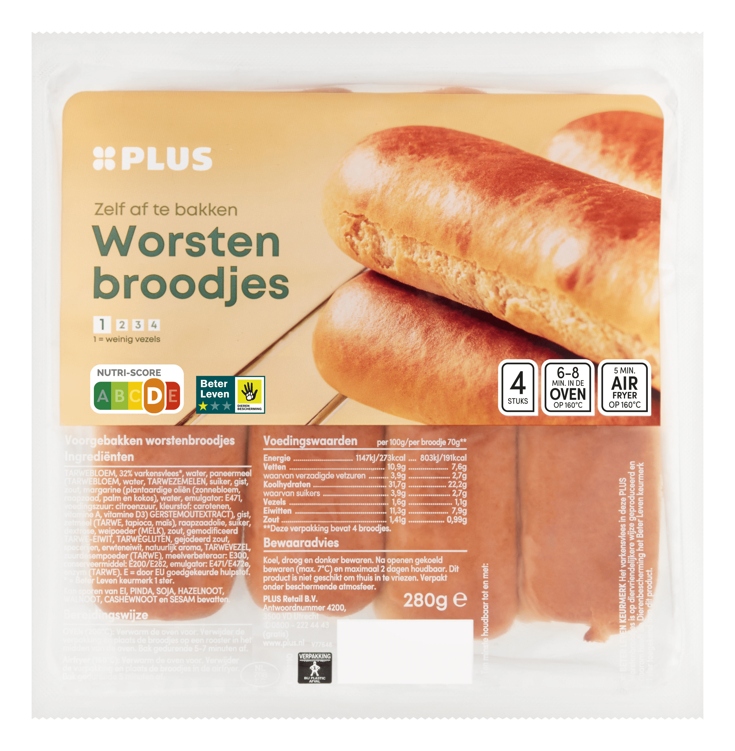 PLUS Worstenbroodjes Beter Leven