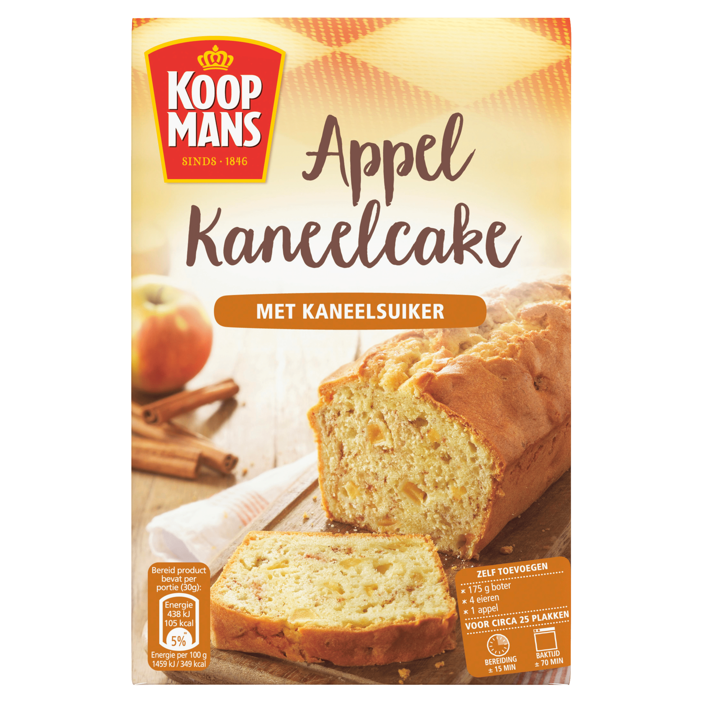 Koopmans Appel kaneelcake bakmix