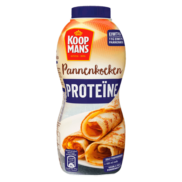 Koopmans Pannenkoekenmix proteine schudfles