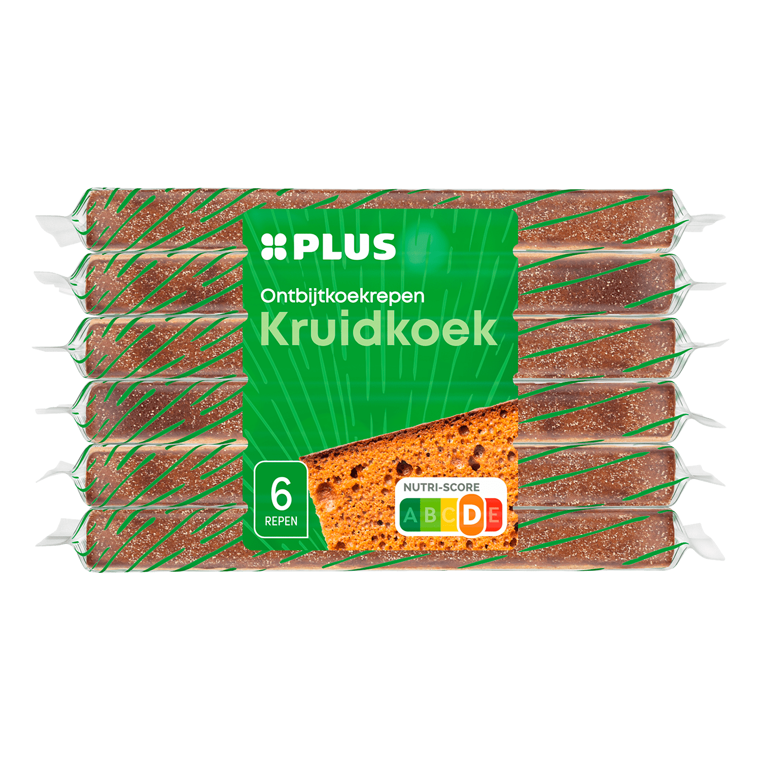 PLUS Ontbijtkoekrepen Kruidkoek 6 pack