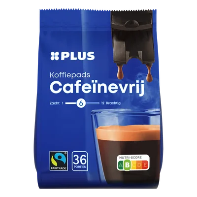 PLUS Koffiepads decaf Fairtrade