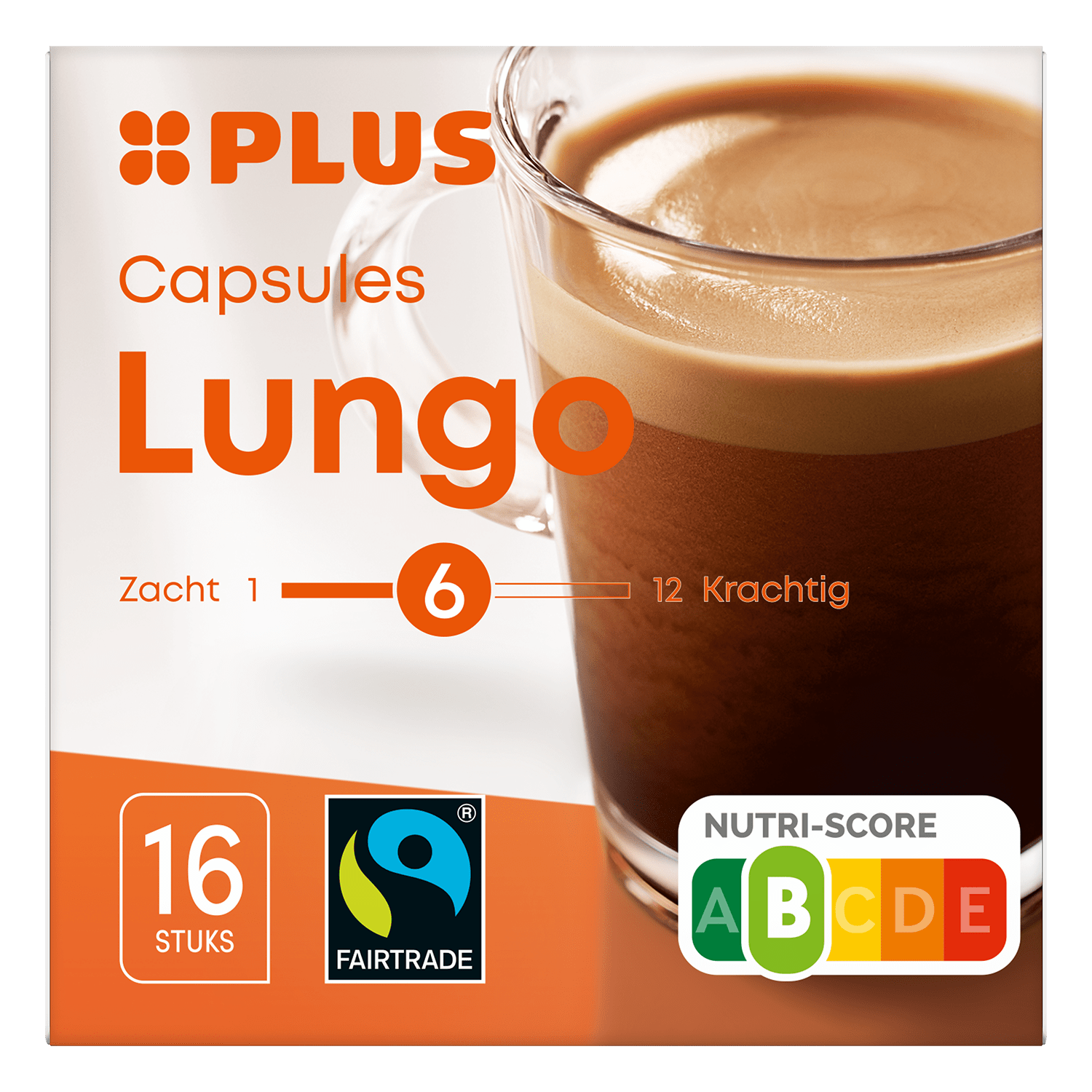 PLUS Koffiecapsules Lungo fairtrade