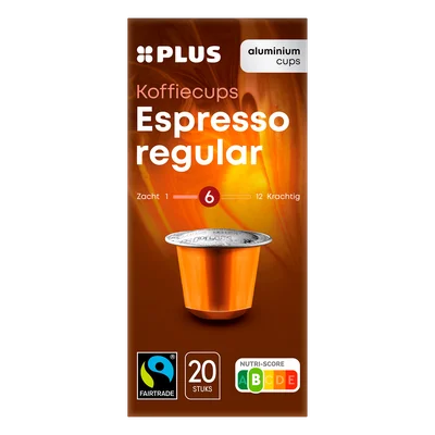 PLUS Koffiecups espresso regular Fairtrade