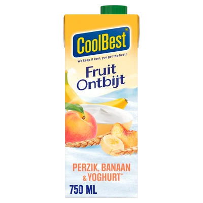Coolbest Fruitontbijt perzik -banaan