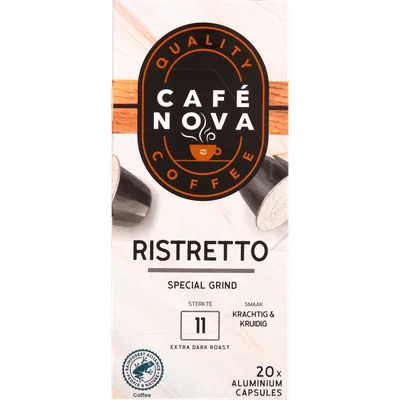 Café Nova Koffiecups ristretto sterkte 11