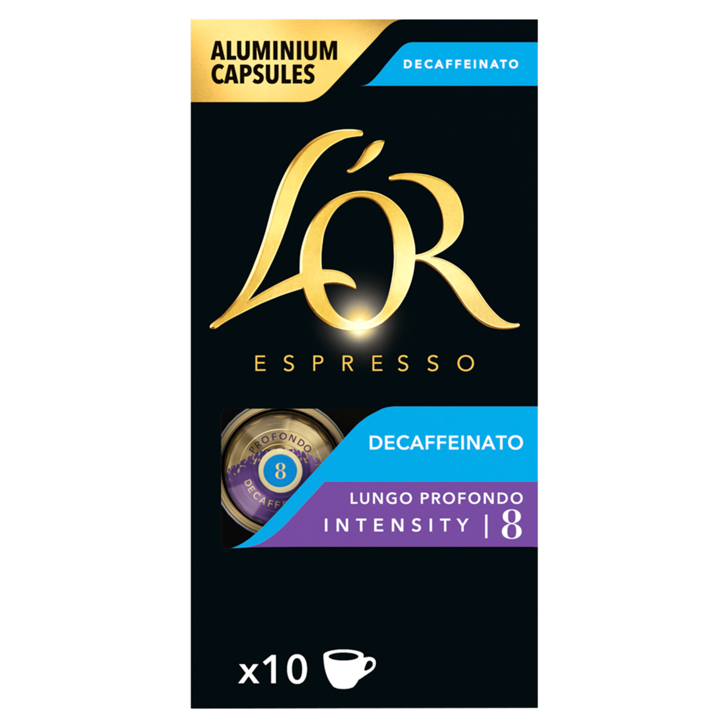 L'Or Espresso capsules lungo profondo decaf