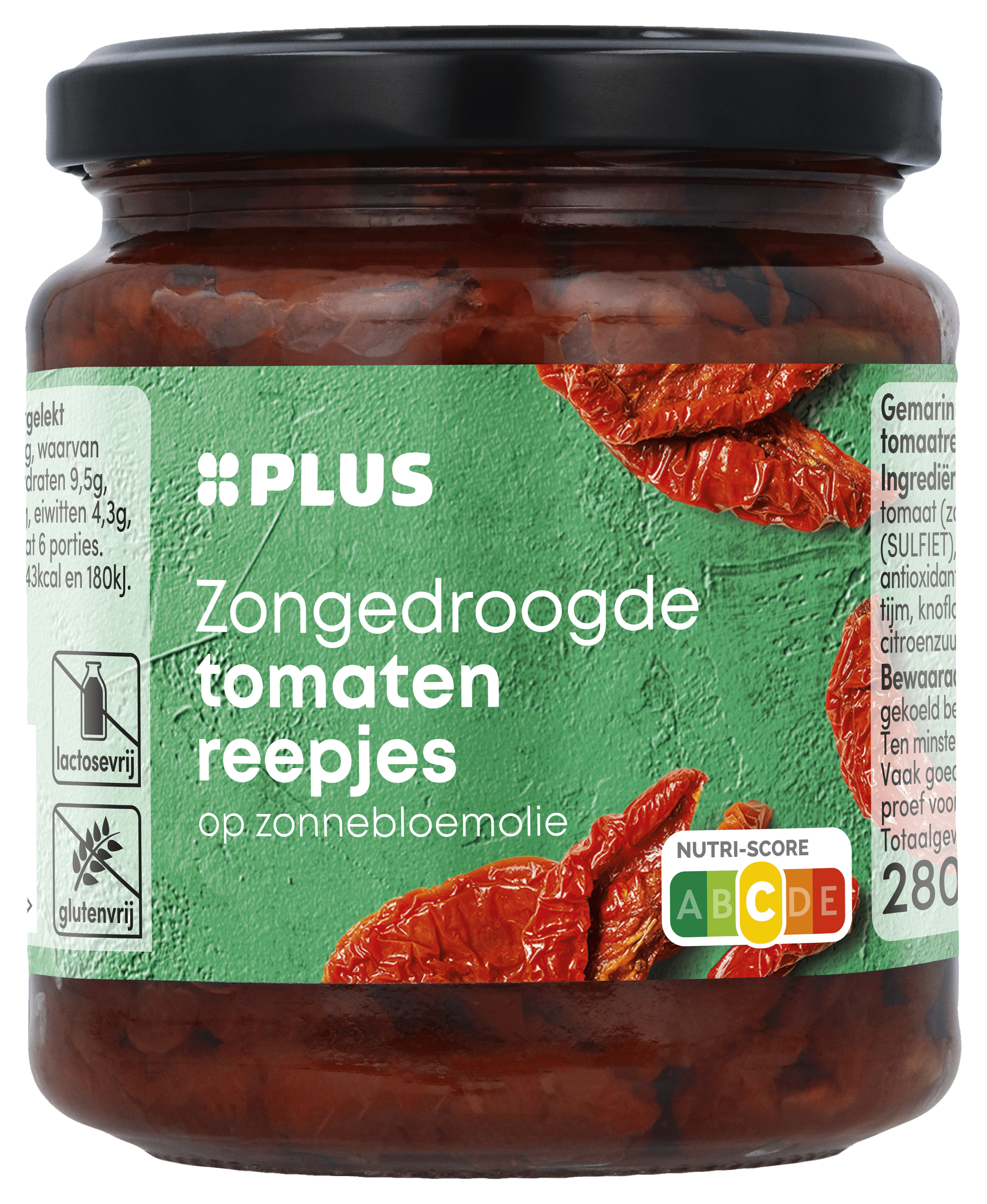 PLUS Zongedroogde tomatenreepjes op olie