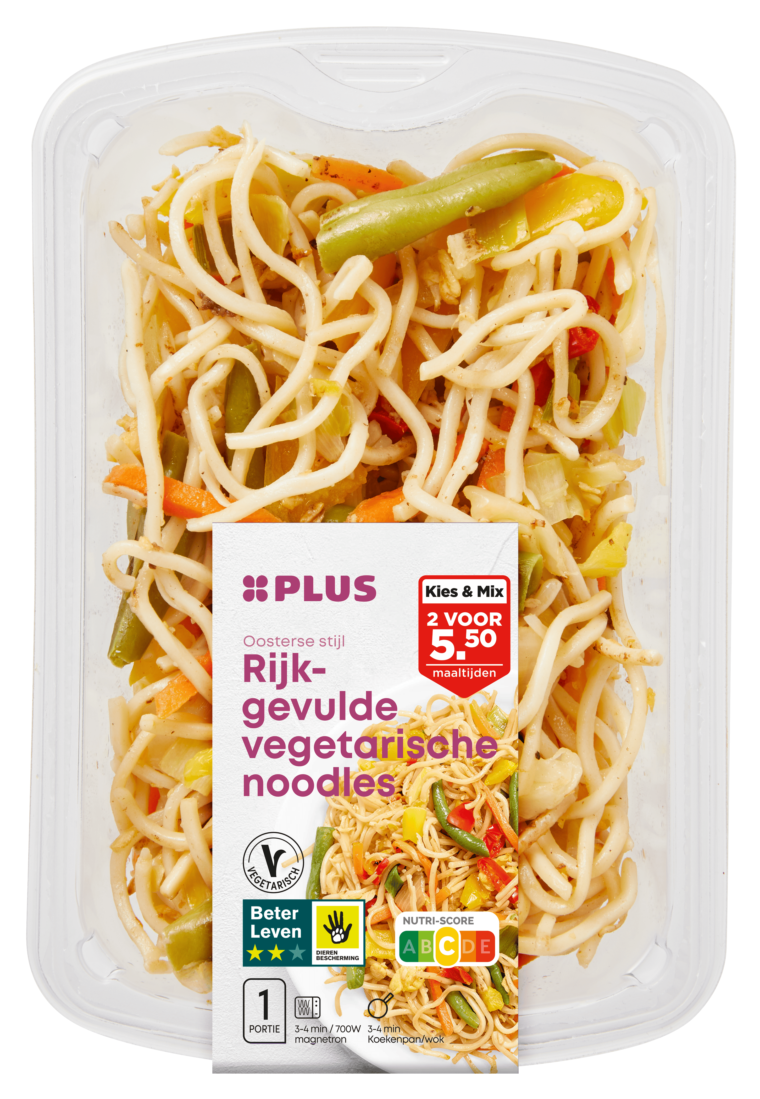 PLUS Rijkgevulde noodles 260 gram