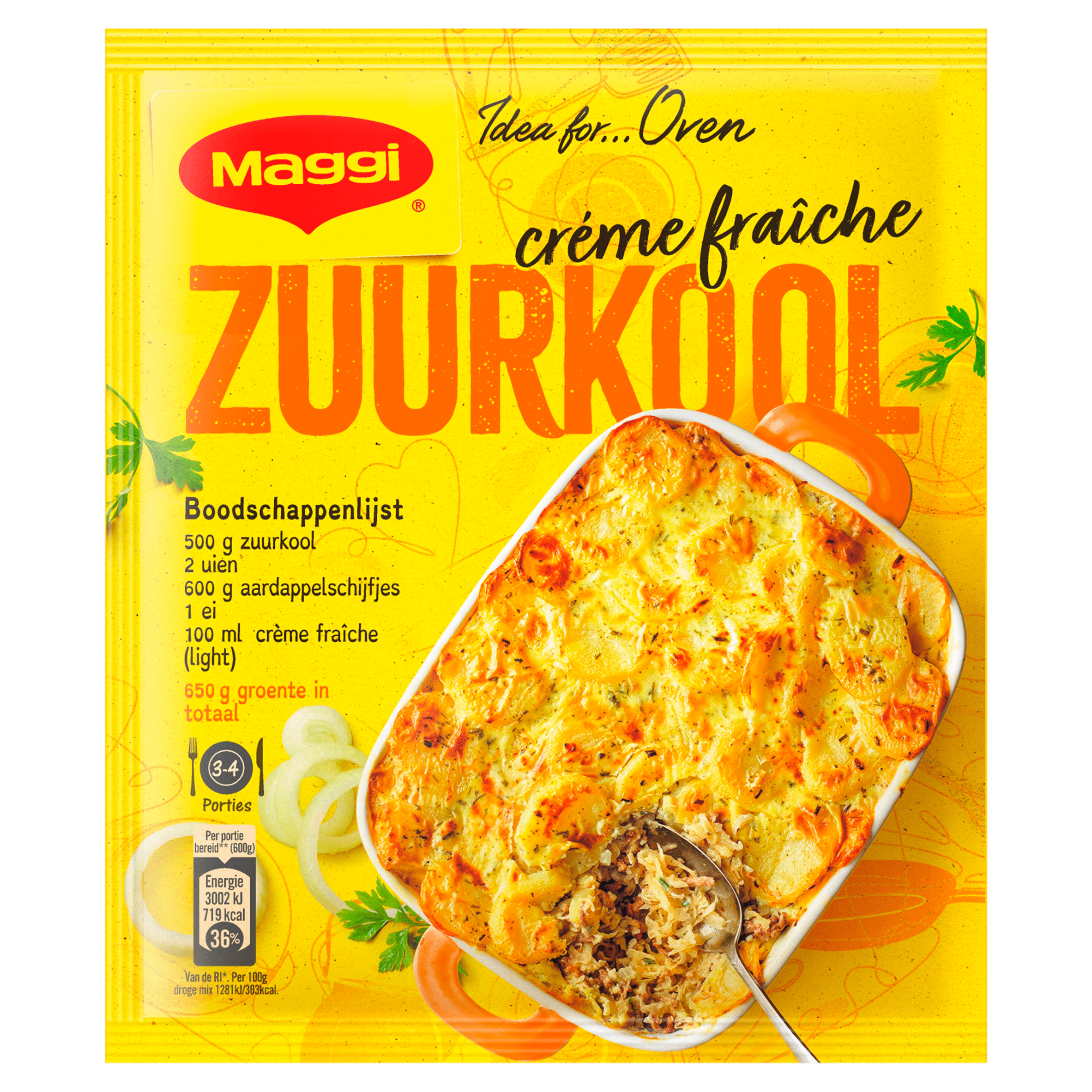 Maggi Ovenschotel zuurkool crème fraîche